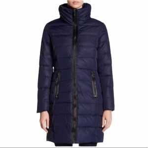 Dvf Duck Down Navy Long Puffer Coat 